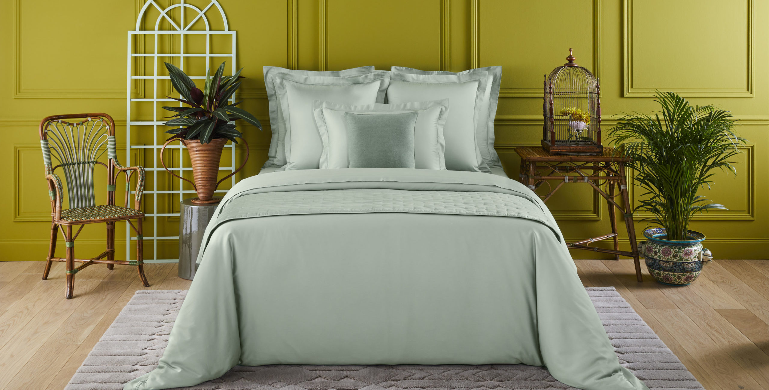 Bed Linens VERONESE - TRIOMPHE - Yves Delorme - Triomphe-Veronese Lit-Ambiance - 1