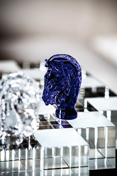 Cavalier bleu marine